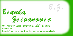 bianka zsivanovic business card